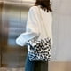 thumbnail image 5 of Bolso de hombro de piel sintética de leopardo para mujer y niña, bolso de mano de felpa para invierno, bolso cruzado estampado de leopardo blanco, 5 of 7