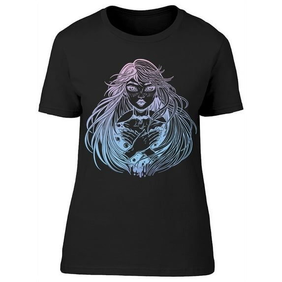 Space Surreal Girl Hair T-Shirt Women -Image by Shutterstock, Female Small