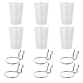 thumbnail image 1 of 6 Sets Pegboard Bins with Rings Style Pegboard Hooks with Pegboard Cups Pegboard Cup Holder Accessories Transparent,6 x Pegboard Bins with Rings 6 x cups(transparent),transparent, 1 of 6