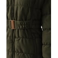 thumbnail image 4 of Ma Croix Womens Fur Lined Coat with Belt Quilted Faux Fur Insulated Winter Jacket Parka Outerwear, 4 of 5