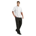 thumbnail image 4 of TopTie Veste de Chef à Manches Courtes Unisexe & Ensemble Chapeau & Bandana-Blanc-TG, 4 of 5