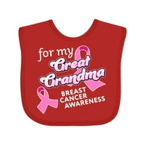 Inktastic For My Great Grandma-breast Cancer Awareness Boys or Girls Baby Bib
