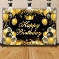 thumbnail image 3 of 6x4ft,Happy Birthday Backdrop,Gold Ballon Photography Background for Girls Women Backdrops Banner for Party Decorations, 3 of 4