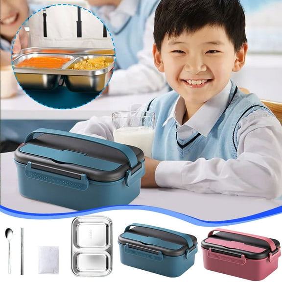 Self-heating Lunch Box under $5! Xqxayjr Self Heating Lunch Box, Stainless Steel Insulated Lunch Box, Portable Food Warmer, Teens Office Lunch Container, Outdoor Picnic Lunch Box with Heating Pack