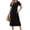 Black, variant on Summer Dresses for Women Casual Short Sleeve Pleated Dress Flowy Floral Dress with Pockets Flare Midi Sundress