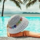 thumbnail image 5 of Circunferencia del sombrero: 50-54 cm, circunferencia de la cabeza pequeña, sombrero de paja, sombrero protector solar para mujer, sombrero de playa, sombrero de paja con flores pequeñas, 5 of 5