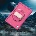 thumbnail image 2 of ELEHOLD Hybrid Rugged Case for iPad 9th/8th/7th 10.2" 2021/2020/2019, Dual-Layer Protective Heavy Duty Shockproof Case with 360° Rotatable Handstrap Foldable Kickstand Crossbody Shoulder Strap,Rose, 2 of 8