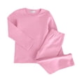 thumbnail image 5 of Enyan Kids Thermal Underwear Set Long Thermal Underwear Fleece Lined Base Layer Set for Girls Boys Hot Pink,5-6 Years, 5 of 5