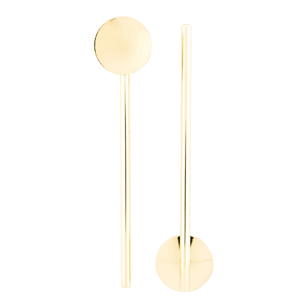 Bar Lux GoldPlated Stainless Steel Julep Spoon Straw 5" 2 count