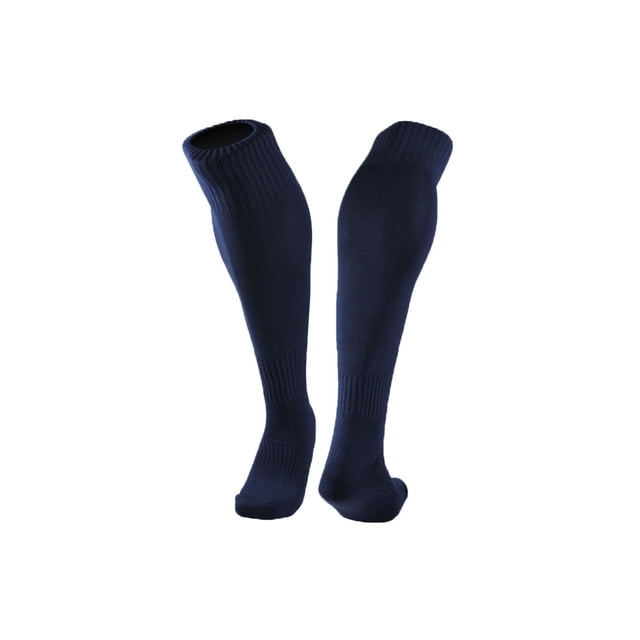 Hombres Compresión Cojín Hasta la Rodilla Calcetines Letras Estampados Algodón 1 Par Azul marino 42-45