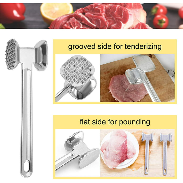Yirtree Meat Tenderizer Hammer Tool/Pounder for Tenderizing Steak Beef Poultry Hammer Exquisite Wear-resistant Alloy Steak Meat Hammer for Home, Size