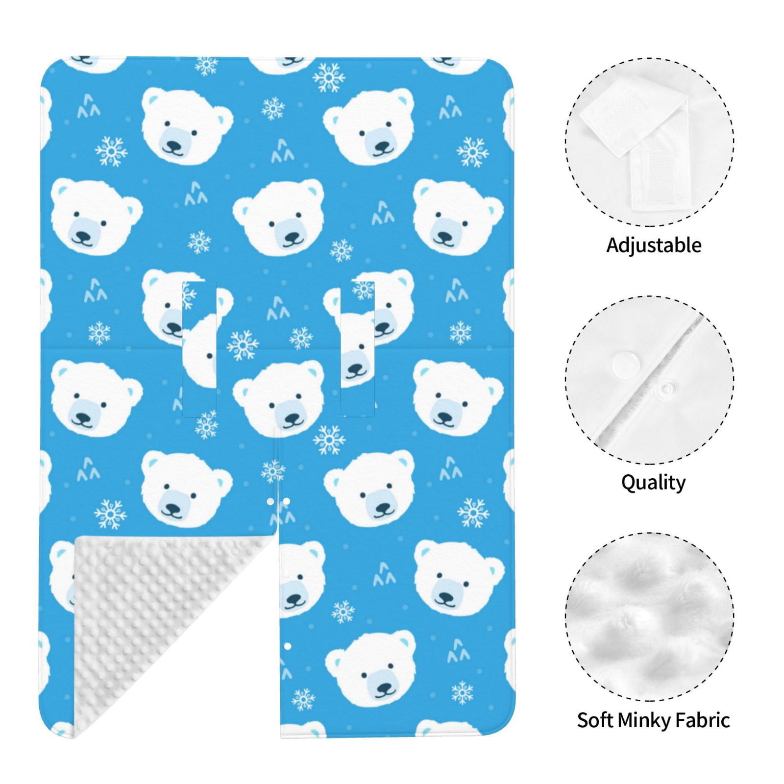 Car Seat Cover Baby - Cute Polar Bear Breathable Infant Car Seat Cover for Baby Carseat, Lightweight Comfort Baby Essentials Must Haves Newborn Stuff for Girl Boy