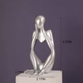 thumbnail image 2 of Thinker Statue Abstract Sculpture Resin Statues for Home Decor Modern Home Office Shelf Desktop Bookshelf Decor, 2 of 7