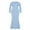Blue, variant on REORIA Women Long Sleeve Bodycon Dress Sexy Crew Neck Ribbed Basic Maxi Dresses Slim Fit