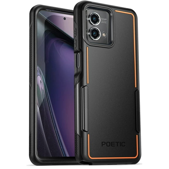 Poetic Neon Case for Moto G Stylus 5G 2023, Dual Layer Heavy Duty Drop Protection, Black
