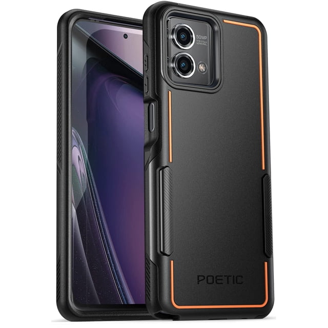 Poetic Neon Case for Moto G Stylus 5G 2023, Dual Layer Heavy Duty Drop Protection, Black