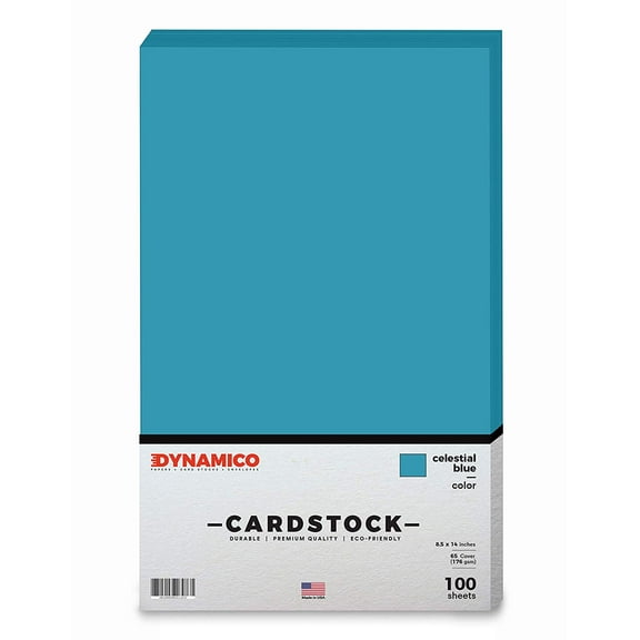 Celestial Blue 8.5 x 14" Cardstock Paper - Legal/Menu Size - for Cards, Menus, and Stationery Printing | Medium weight 65 LB (175 gsm) Cover Card Stock | 100 Sheets Per Pack