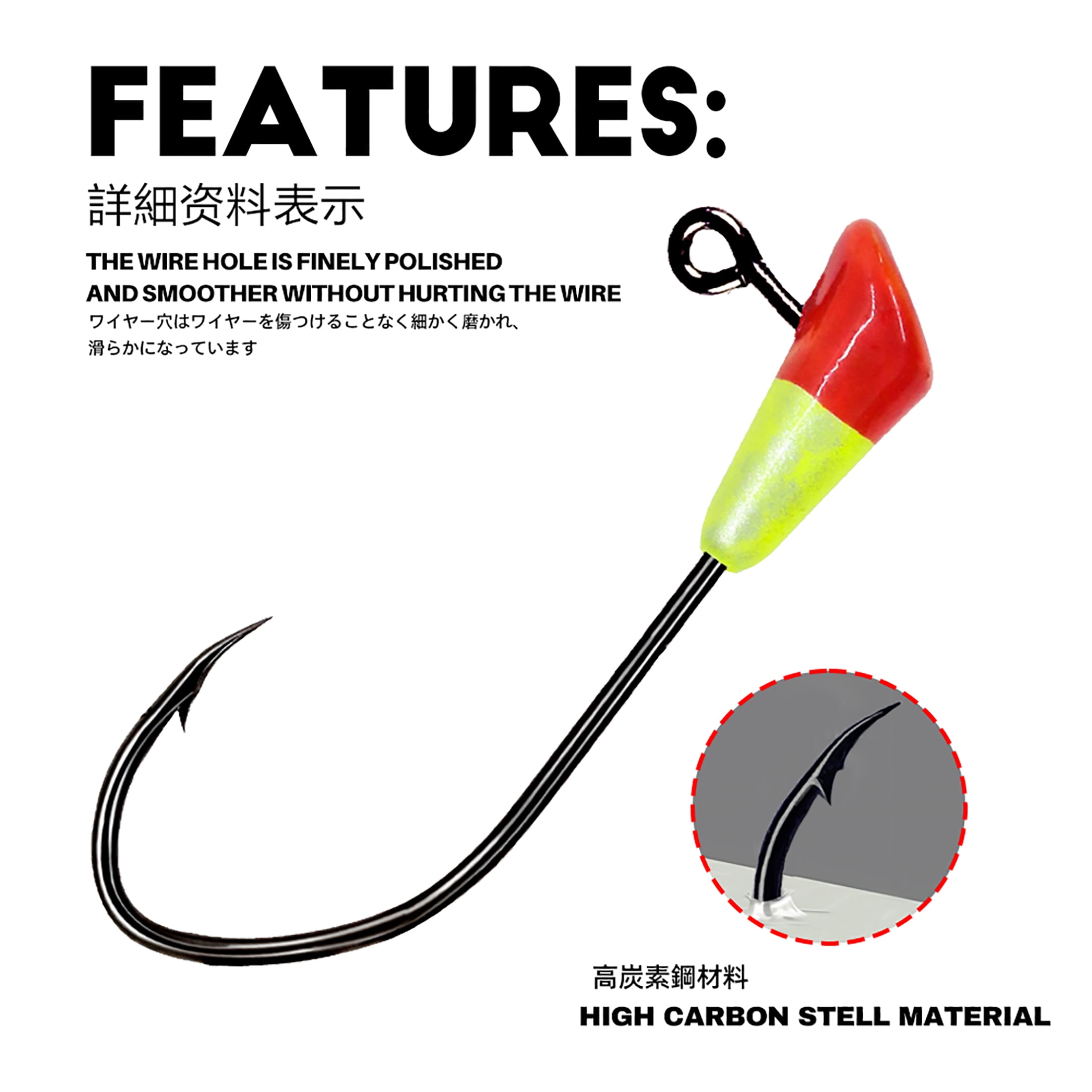 Shad Dart Case of 25pc Jig Heads Fishing Hooks for Shad Crappie Panfish Bass Lures 1/32oz 1/64 oz