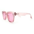 thumbnail image 5 of Womens Fun Pop Color Oversized Horn Rim Retro Plastic Fashion Sunglasses Pink, 5 of 7