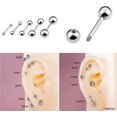 thumbnail image 2 of xianyou-Nipple Rings Tongue Rings Stainless Steel 14G 16G 18G Straight Barbells Piercing Jewelry, 2 of 4
