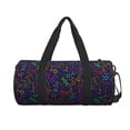 thumbnail image 2 of Fotbe Chemistry Science Pattern Foldable Sports Gym Bag with Wet Dry Pocket, Ultralight Travel Bag, Large Capacity Duffel Bag, Splash Proof Carry on Bag, Overnight Bag, Weekender Bag, 2 of 8