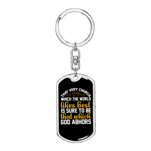 The World Likes Stainless Steel or 18k Gold Premium Swivel Dog Tag Keychain