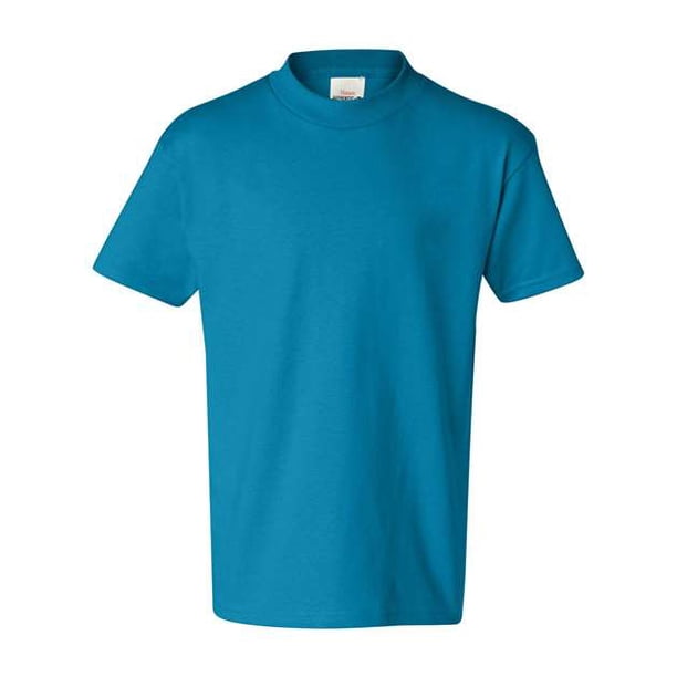 Camiseta de algodón para niños Hanes Authentic TAGLESS,Verde azulado,X-Pequeño hanes 5450