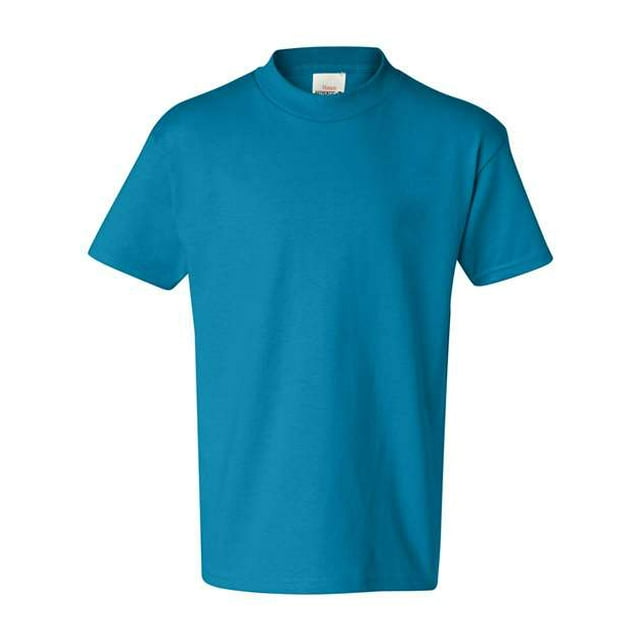 Camiseta de algodón para niños Hanes Authentic TAGLESS,Verde azulado,X-Pequeño hanes 5450