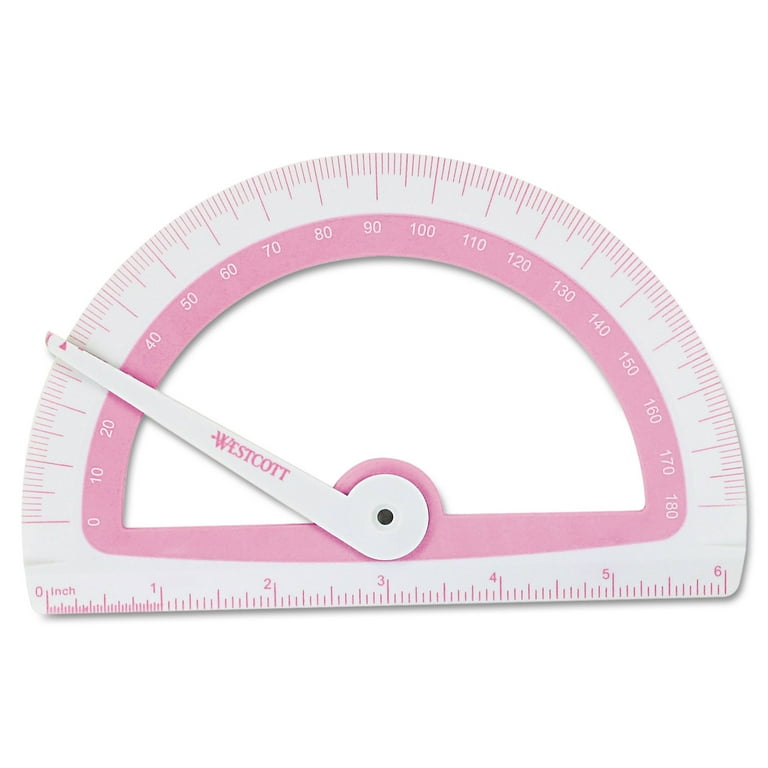 Soft Touch School Protractor with Antimicrobial Product Protection, Plastic, 6 Soft Touch School Protractor with Antimicrobial Product Protection, Plastic, 6