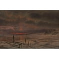 thumbnail image 3 of Vilhelm Kyhn 24x17 Black Modern Framed Museum Art Print Titled - A Winter's Evening by a Danish Fiord (1875), 3 of 5