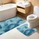 thumbnail image 2 of Juego de alfombrillas de baño de felpa para inodoro y ducha, suaves, absorbentes de agua, antideslizantes, de terciopelo polar, lavables a máquina, de secado rápido, decoración para el suelo del baño, 2 of 6