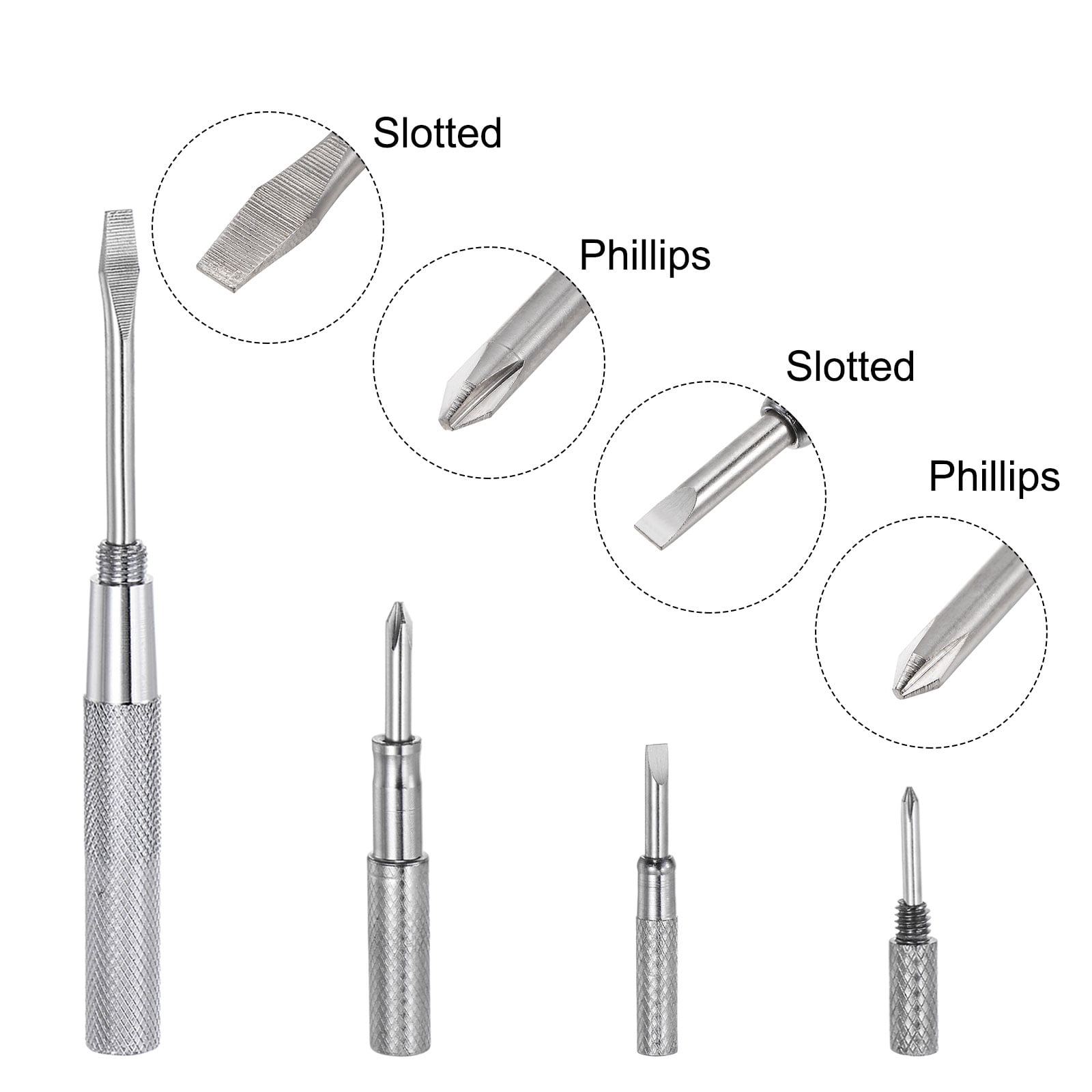 Uxcell 2Set 6 in 1 Mini Multifunction Claw Hammer with Slotted Phillips Screwdriver