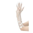 thumbnail image 5 of INSPIRE CHIC Women's Pearl Floral Lace Gloves Female Polka Point Finger Length Arm Sleeves for Grace Female Bridge Wedding Party Dating White2, 5 of 6