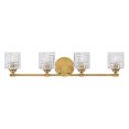 thumbnail image 1 of Hinkley 5044HB Elle 4-Light LED Bath Vanity Fixture, Heritage Brass, 32-Inch, 1 of 2