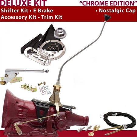 American Shifter TH400 Shifter Kit 23 in. Swan E Brake Cable Trim Kit for D2BC4