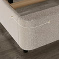 thumbnail image 5 of 4 EVER WINNER King Bed Frame with Headboard, Boucle Upholstered Platform Bed Frame wiith Rounded Corner, Soft Cloud Bed Frame, No Box Spring Needed, Cream, 5 of 8