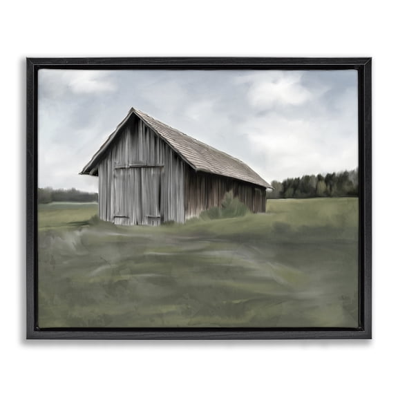Stupell Industries Farmhouse Farm's Back Pasture Black Floating Frame Canvas Art, 21 x 17, by Kim Allen
