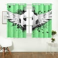 thumbnail image 3 of MKHERT Football Wing Window Curtain Kitchen Curtains Window Treatments 26x39 inch,Set of 2, 3 of 3