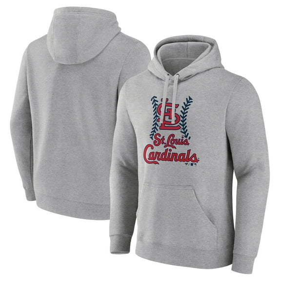 Men's Gray St. Louis Cardinals Fastball Pullover Hoodie