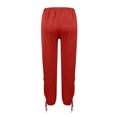 thumbnail image 6 of Chbgutlmr Womens Pants Elastic Waisted Comfy Baggy Side Drawstring Casual Cropped Trousers Summer Fashion, 6 of 7