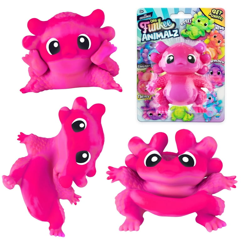 【未開封】ソフビ アニマル ORB Funkee Animalz MEGA Axolotl 3 Pack Soft Squishy Stretchy