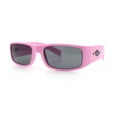 thumbnail image 5 of Mens Mad Dog Narrow Rectangle 90s Street Gangster Shade Sunglasses Pink - Black, 5 of 8