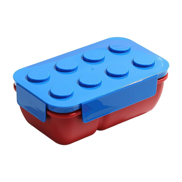 Contenant à Lunch en Blocs de Construction DIY Contenant à Lunch Pique-Nique Bento pour Enfants Fruit Micro-Ondes Chauffant Nourriture pour Enfants Sacs en Silicone Réutilisables Contenant à Lunch Réutilisable Organisateurs de Collations pour Enfants