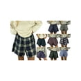 thumbnail image 4 of Yunliwuli Women's Summer Casual Plaid Shorts Elastic Band Wide Leg Beach Streetwear Shorts, 4 of 9
