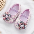 thumbnail image 3 of HUANBAI Baby Girls Soft Toddler Shoes Toddler Walkers Shoes Colorful Flowers Princess Shoes Sandals Flat Walkers Shoes 12, 3 of 7