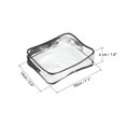 thumbnail image 2 of Uxcell S Size Clear Toiletry Bag Makeup Cosmetic Pouch with Zipper, Black 3 Pack, 2 of 6