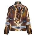 thumbnail image 6 of Jackets for Women Winter Coat Jackets Flannel Stand Collar Jacket(Golden Dog Splash Reflection,Size:S-4XL), 6 of 7