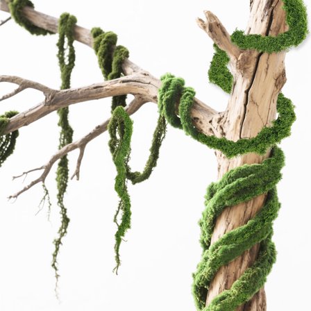 Artificial Hanging Vines, Greenery Wreath Vines, Fake Vines Hanging Plants Backdrop for Room Bedroom Wall Decor, Artificial Hanging Vines for Jungle Theme Party Wedding Decoration (47.24 inch)