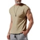 thumbnail image 2 of Hombres sin Mangas Camiseta Casual Color Sólido Hombro Delgado, Top de Moda para el Gimnasio Y el Uso Diario, 2 of 9