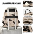 thumbnail image 4 of Quilted Backpack Fashion Backpack 11.41 * 6.1 * 14.17 Inch Women's Fashion Backpack Picnic Shopping Travel Out Sports backpack Bats and White Flowers, 4 of 7